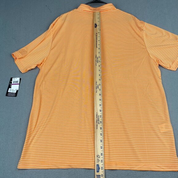 PGA TOUR Striped Polo Shirt Men’s Size XXL Orange,Golf,Sun Protection NWT $62‎ - Picture 5 of 12